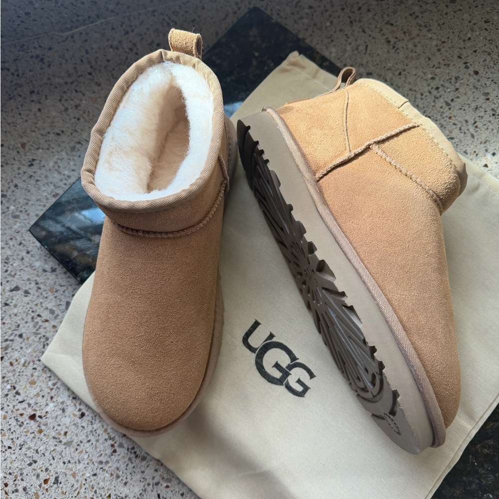 UGG Ultra Mini Chestnut Ankle Boots